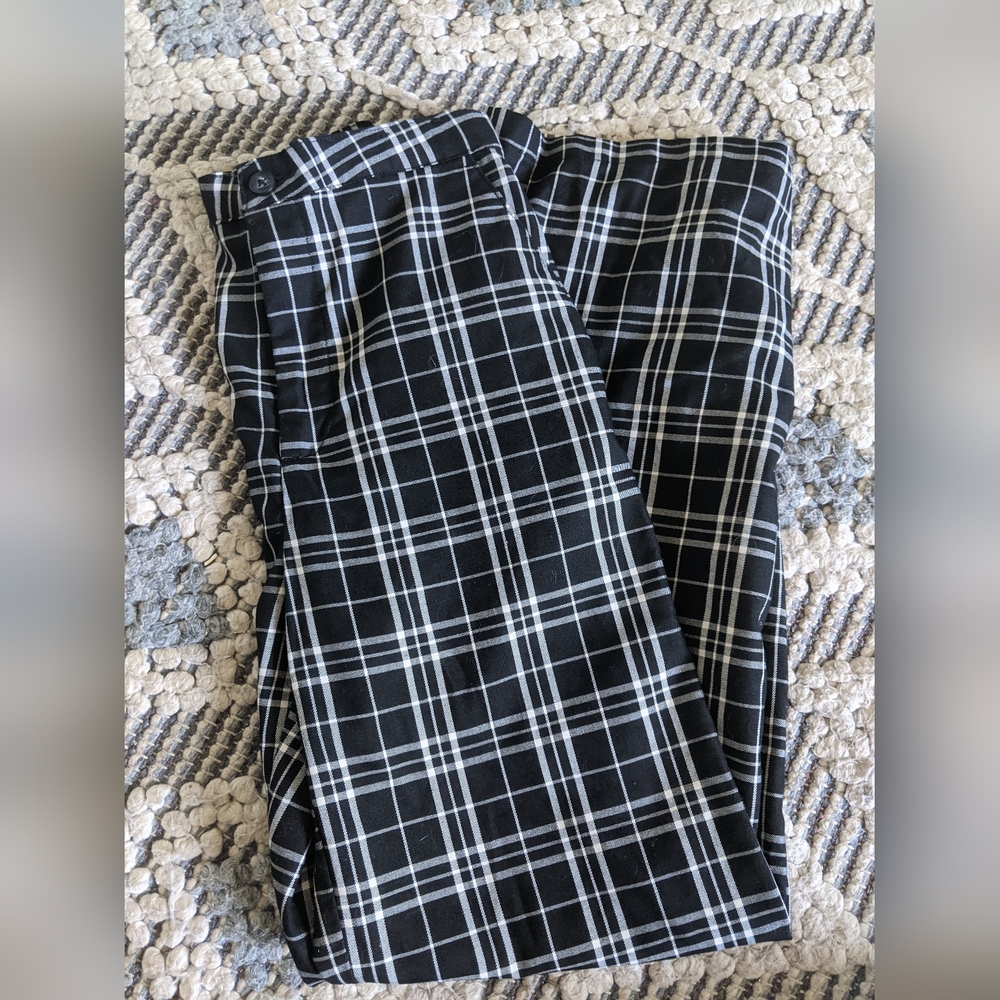 Youth black and white pants